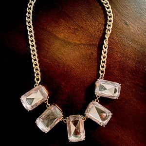 Express; light pink & gold necklace